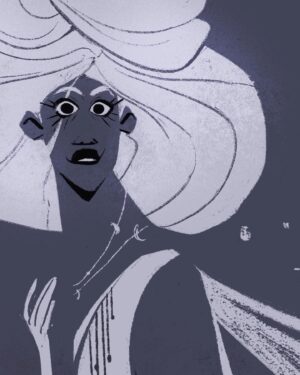 Amanda Jolly Instagram - Moon Maiden
.
.
.
Trying to get back into the swing of things. 
#drawcember
