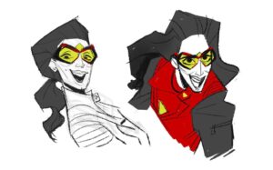 Amanda Jolly Instagram - Some white Jess!  Lol. The comic character was white, so in my earliest passes of her before we knew we wanted to take the character in our own direction, I tried to punch up the preexisting version. I really wanted attitude and strength and, as always, good hair. Haha.

#acrossthespiderverse #spiderversejessicadrew #jessicadrew #spiderverse #characterdesign #animation