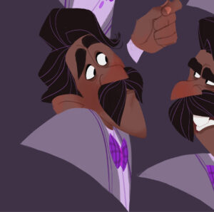 Amanda Jolly Instagram - [SWIPE] PROFESSOR PLUM - WITH THE PIPE || And at long last, we reach our final suspect: the illustrious Professor Plum.  Appointed with bow ties and elbow patches, this scholar loves looking a man-of-thought as much as he likes proving it in conversation. Always more about the brain’s power than the body’s, he’d likely faint at the first sign of violence. .
.
Or can a healthy mind plan the perfect crime? .
. 
If I had to guess where Mr. Black and the good Professor had final words, I could think of no better place than the Library. .
. [Thank you all for going on this journey with me. This has been such a passion project, and I don’t plan to leave it alone permanently.  I’m just happy to have completed The Big Six. Your enthusiasm has been astounding and your support has meant everything.].
.
#animation #characterdesign #visualdevelopment #illustration #digitalart #clue #artofclue #amandajollylines