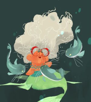 Amanda Jolly Instagram - Old cat-fish lady.  Sneaking in one last #mermay !.
.
#animation #characterdesign #illustration #visualdevelopment #mermaid #digitalart #amandajolly