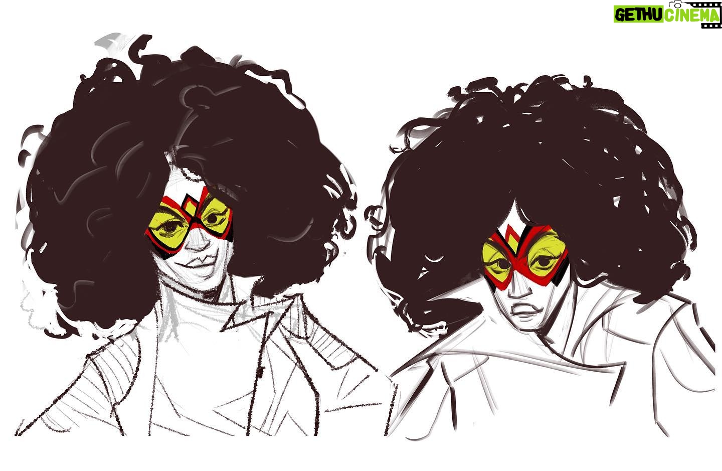 Amanda Jolly - 11.9K Likes - Alright y’all, I’m rising back to life! Kicking us off, some Jessica Drew!
I got brought into Across the Spider-verse in its earliest days as one of the first, if not the first, full-time character designer on the team. Jess was one of my earliest assignments, and she went through a lot of designs. Per the comics, the character is white, but after some initial passes, we started playing with race. Finally, I arrived at this version of her inspired by some incredible black women, wanting to really play up an athletic build and the impact of her hair. Also, since her motorcycle is a huge part of her, we worked to skew her outfit toward moto details in the ribbing, padding, and style of jacket. BUT MORE ON THAT LATER! :)
Hope y’all are enjoying the film!
#acrossthespiderverse #spiderverseconceptart #spiderversecharacterdesign #animation #jessicadrew #spiderwoman #spiderverse
