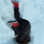 Amanda Owen Instagram - Dig those drifts. ❄️ #snow #yorkshire #winter #drift #children #play