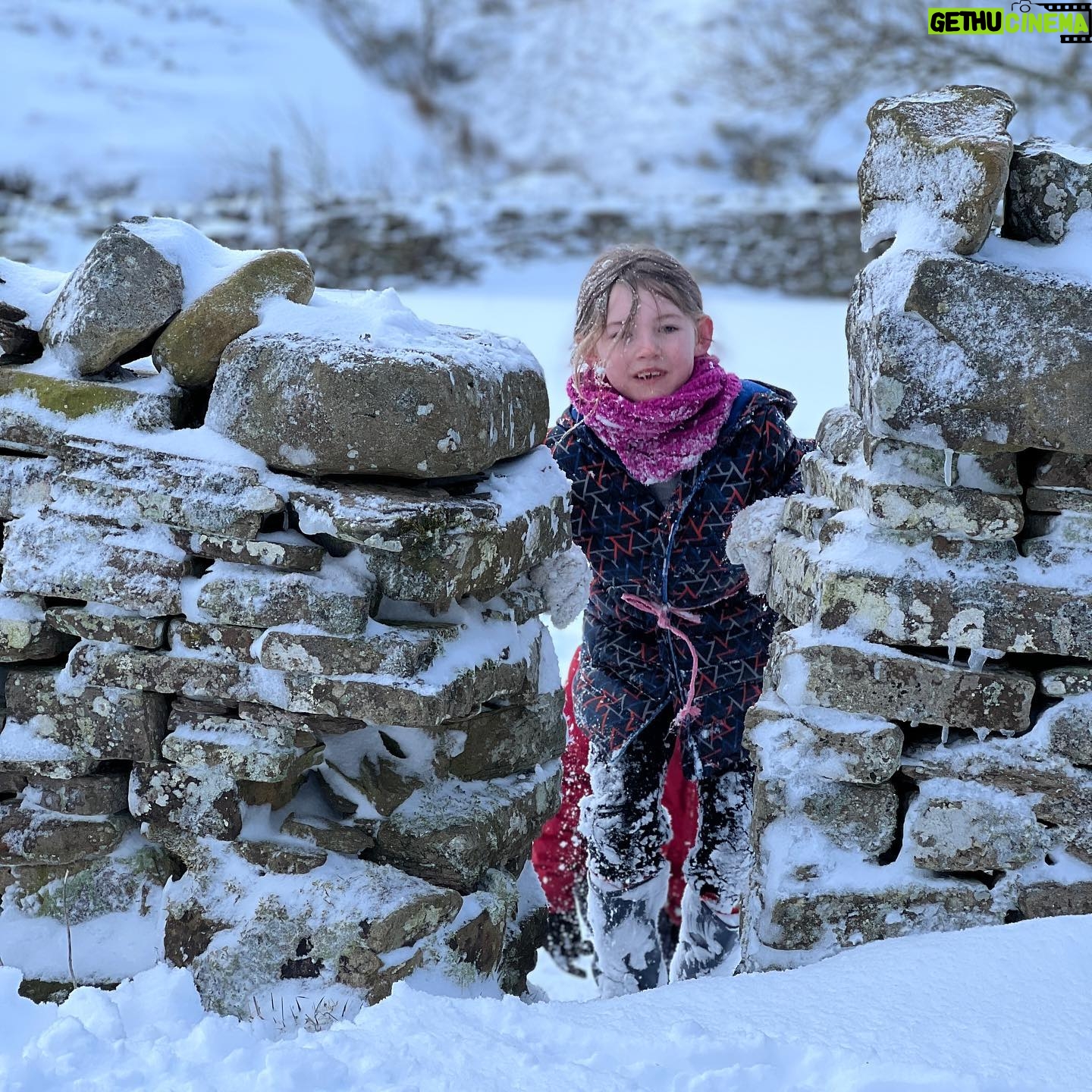 Amanda Owen Instagram - Wintery scenes in Yorkshire. 🥶 A soothing stillness and very quiet. 🤫 #yorkshire #swaledale #snow #ice #outdoors #frozen