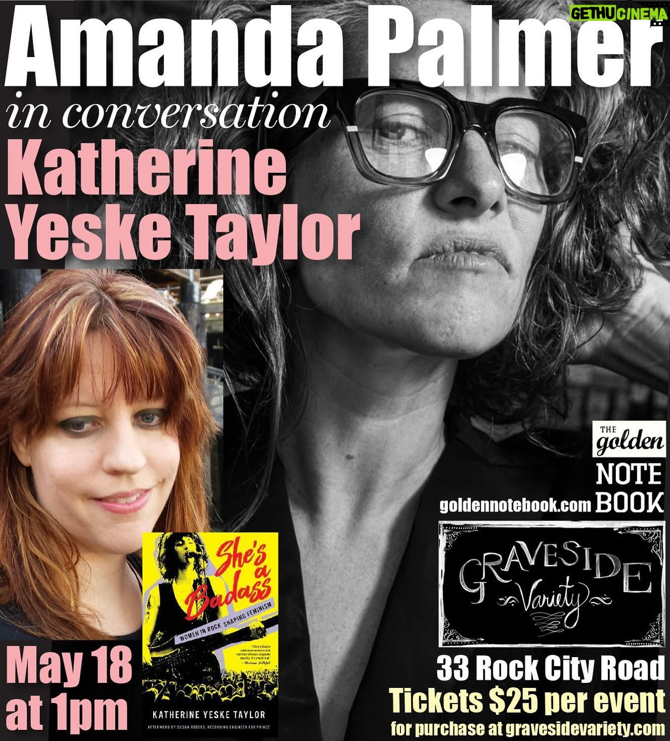 Amanda Palmer Instagram - Calling all Amanda Palmer @amandapalmer fans! She and I will sign/discuss my book, She’s a Badass: Women in Rock Shaping Feminism at Graveside Variety in Woodstock, NY this Saturday (May 18) at 1:00 p.m. She’s one of the amazing women I profile in the book, so I’m thrilled to do this with her! Click link in bio for more details and to get tickets. She’s a Badass contains 20 chapters, each focusing on a fantastic female musician. Their stories reveal the incredible talent, determination – and, often, humor – that they needed in order to succeed. The interviewees are Suzi Quatro, Ann Wilson (Heart), Exene Cervenka (X), Gina Schock (The Go-Go’s), Lydia Lunch, Suzanne Vega, Cherie Currie (The Runaways), Joan Osborne, Donita Sparks (L7), Amy Ray (The Indigo Girls), Tanya Donelly (Throwing Muses / The Breeders / Belly), Paula Cole, Tobi Vail (Bikini Kill), Laura Veirs, Catherine Popper, Amanda Palmer, Bonnie Bloomgarden (Death Valley Girls), Orianthi, Fefe Dobson, and Sade Sanchez (L.A. Witch). Susan Rogers, who was the longtime in-house recording engineer for Prince, wrote a wonderful Afterword. It is published by Backbeat Books, with endorsement blurbs from Marianne Faithfull, Ani DiFranco, and many more! #suziquatro #annwilson #heart #xtheband #thegogos #lydialunch #suzannevega #cheriecurrie #therunaways #joanosborne #L7 #amyray #indigogirls #tanyadonelly #throwingmuses #belly #paulacole #bikinikill #lauraveirs #catherinepopper #amandapalmer #dresdendolls #deathvalleygirls #orianthi #fefedobson #lawitch #book #shesabadass #womeninrock #feminism