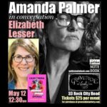 Amanda Palmer Instagram - MOTHER’S DAY TRUTH THROWDOWN!!! What better way to spend this bizarro rainy Mother’s Day with no kid than to get into deep conversation with one of my fave memoir art-moms, @elizlesser!! We are about to THROW DOWN in a little event !!! If you’re local and still wanna come, swing by. Doors open 12:30pm and we will add more chairs and squeeze you in if we gotta. @insta_grammaticas made cookies!! We have CoffeE!! The fire is LIT! I’ve tuned my ukulele !!! We are gonna rap deep for a fat hour then take questions and sign. There’s a table of books we have co-curated. For those feeling massive FOMO, we are filming! I’m gonna transcribe it and mail to patrons only. :) get on the Patreon. And thank you to my patrons for helping to fun this venue. We close June 1 and then we MOVE !!! I’m doing two more events; next Saturday May 12th with @kyt_in_nyc and June 1 with Leslie Jamison - almost sold out!!! Come come come. 💐♥️💐🌈🎪