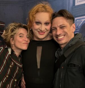 Amanda Palmer Instagram - So many worlds colliding. Musical theater, drag, the @dresdendolls, my kid, fan art, and circular thank you notes. 

This is 1) me and @thejinkx holding my son Ash’s first fan art, and what an unbelievable full circle moment. Jinkx is a longtime @dresdendolls fan (she was in the old school brigade as a baby theater geek teen in Portland) who exploded to stardom and won Rupaul’s drag race…twice. 

History just collided when Jinkx played a role in a recent Dr. Who episode as a non-binary evil music-eating monster called “THE MAESTRO” - 3 and 4, can we talk about the LOOK HERE PEOPLE ♥️♥️♥️ - and Ash was smitten and made…his first fan art. Luckily Jinkx was nearby playing Audrey in an off-broadway run of “Little Shop of Horrors”, so we got to see the show and deliver the art IN PERSON….(plus special treat @jimmycarp as the sadistic dentist, shown here in slide 2, he was BRILLLIANT in the role goddamn). I wept real tears when Jinks sang “Somewhere That’s Green”, and Ash got to deliver his Maestro fan art. I got to have a really good long sushi sitdown with Jinkx and talk about life and art and stage and work and power. I think we have found our people. Does life get better than this?

Well, there’s always the rub. Jinks posted this photo to her feed and I was reminded that there are a ton of people out there who have encountered me only via TikTok memes who think I’m a terrible person. Whatever, people. I am so much bigger on the inside. 

I love this life, these circles, this explosion. 

Jinkx is heading to reprise her role as Mama Morton in CHICAGO on Broadway in a few days…head that way, please, and cheer extra fucking loud. 

Saying thank you is important. In every direction. Jinkx put us on the list for the show and the final slide is Ash’s thank you note after seeing Jinkx’s show. 

Three words. You. Did. Great. 

HAPPY PRIDE MONTH, fellow theater queers. I see you all and love you. Don’t let the bastards get you down. And give Jinkx a follow. She’s putting the art first and this is a performer of total integrity to follow alllll the way. 

♥️🎪🎹💃🌈💖🏳️‍🌈🏳️‍⚧️💚🎭