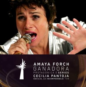 Amaya Forch Instagram - Amaya Forch @laforch es galardonada en la categoría Mejor Actriz Protagónica en Series por su excelente interpretación de la cantante nacional “Cecilia”, en la serie “Cecilia, la incomparable” emitida por @tvn, ¡felicitaciones por este tremendo trabajo actoral” ¡Un fuerte aplauso por su potente interpretación! [Recuerda que puedes votar por tu actriz o actor favorito vía @evotingglobal]