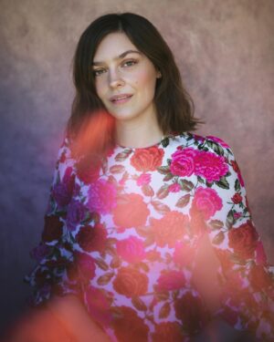 Amber Anderson Instagram - In gorgeous @alex_cameron studio last week, wearing @queensofarchive 💜