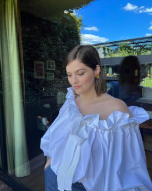 Amber Anderson Instagram - @patou 💙 thank you for such a wonderful weekend in Paris! Hair&Makeup @olhaostapchuk, shoes @flabelus