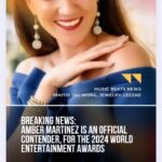 Amber Martinez Instagram - Breaking News: Amber Martinez is an official contender, for the 2024 World Entertainment Awards, via Music Beats News 😎🎶 "Amber Martinez pulls off nominations, owning the 2024 awards scene, during Grammy Week!" Photo by Jac Wong and Jewelry by LeezaD @sunrise2sunset14 @leezadjewelry 🎤😊 #ambermartinez #grammy #grammyweek #awardsseason #awardsseason2024 #worldentertainmentawards #nominee #ambermartinezsinger #ambermartinezmusic #ambermartinezmusicartist #ambermartinezcelebrity #ambermartineznews #News #music #ambermartinezactor #ambermartinezactress #actor #musician #singer #ambermartinezacts #ambermartinezact #ambermartinezsings #breakingnews #celebritynews
