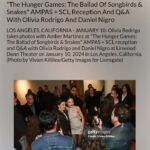 Amber Martinez Instagram - 1/10/24: Amber Martinez and Olivia Rodrigo take photos, at "The Hunger Games: The Ballad of Songbirds & Snakes" AMPAS & SCL Reception.❤️🎬Photo by Vivien Killilea, Getty Images and Published Post By StarMax @starpointic ❤️😎 @oliviarodrigo @lionsgate @lionsgateuk @lionsgateplusuk @motionpictures #ambermartinez #oliviarodrigo #lionsgate #movie #movies #ambermartinezactress #ambermartinezactor #celebrity #celebrities #entertainment @vivienkillilea #celebrityphotos #celebritynews #celebrityfashion #fashion #redlips #dress #exclusive #celeb #celebs #paparazziphoto #ambermartinezcelebrity #smile #hungergames #hungergamesedit #hungergamesedits #photo