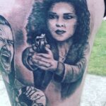 Amber Rose Revah Instagram – Dinah & Jigsaw @benbarnes immortalised on @nkeay1995 . Rock it well ! 🤙 #punisher #tattoo #marvel