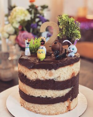 Amber Stevens West Instagram - She asked for a Secret Life of Pets theme. She’s seen 1/6th of the movie. Happy birthday to my WinWin! I made you a cake 🍰