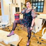 Amber Tamblyn Instagram - Absolutely no business whatsoever wearing this sheer tulle dress and thin polkadot tights in freezing cold December weather in the U.K. but the occasion demanded it. Thank you to my friends @clelia_mountford and @sharonhorgan for hosting a celebration at your Merman offices in London for our book, Listening in the Dark. It only took me a year to get over here but it was worth it. I met the most incredible women artists, thinkers, and storytellers in the room, read a chapter or two, and led everyone in an excersize from the closing chapter of the book aimed at strengthening our relationship to intuitive intelligence and listening to what our gut tells us. A powerful, intimate evening in which I had too much red wine, hugged everyone ferociously, and took a picture of this relatable mushroom hanging on their office wall. I know you’re all going to ask so here’s the look run down: my favorite brand of shoes: @drmartensofficial , the dress by my favorite thrift store in New York @curethrift , lipstick is something like 4 different shades of god knows what was in my bag that I mindlessly applied throughout the night (I have roughly 2-6 lipsticks in my purse at all times.) #ListeningInTheDark #MermanProductions