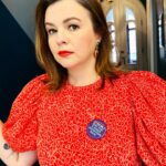 Amber Tamblyn Instagram - A fashion recap for your eyes and the algorithm, and to remind you women’s bodies are on the ballot this November, and every day until then, and every day after. In Florida, in Arizona— in every corner of this country. We will never stop fighting. Never. Photos: @tina_turnbow Hair and makeup: @nickbarose and @matthewmonzon Book: @officialrusstamblyn Jewels: @kentshire Shoes: @maisonvalentino Button: @yes4florida #YesOn4 #Yes4FL #abortionontheballot