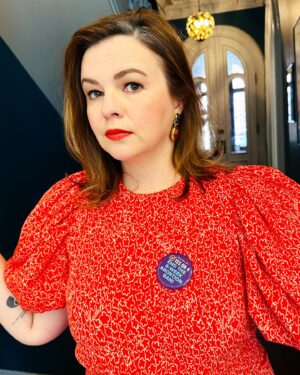 Amber Tamblyn Instagram - A fashion recap for your eyes and the algorithm, and to remind you women’s bodies are on the ballot this November, and every day until then, and every day after. In Florida, in Arizona— in every corner of this country. We will never stop fighting. Never. 

Photos: @tina_turnbow 
Hair and makeup: @nickbarose and @matthewmonzon 
Book: @officialrusstamblyn 
Jewels: @kentshire 
Shoes: @maisonvalentino
Button: @yes4florida 

#YesOn4
#Yes4FL

#abortionontheballot