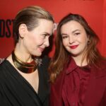 Amber Tamblyn Instagram - Three of my favorite people had a play open this week on Broadway that absolutely shook me to my core: Appropriate by the brilliant Branden Jacobs-Jenkins starring Sarah THEE Paulson and directed by the one and only Lila Neugebauer. A truly stunning, brutal, and powerful production that I will be thinking about for a very long time. Extra special shoutout to my favorite red-carpet loves, @rajafeatherkelly @cheobourne and of course, you @_bjj__ , you extraordinary mind and heart. Go see this play. It made Jesse Green weep in the form of an NYT review, and let me tell you that ain’t easy to do. Merlot suit: @argent Makeup: @michaelchuabeauty Photo of me and Paulson by @bruglikas — thank you Bruce for capturing this moment ♥️