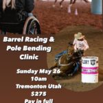 Amberley Snyder Instagram – 🌀 Barrel racing & Pole Bending Clinic – Tremonton UTAH – May 26 – 10am – $275: Venmo Amberley-Snyder for your spot! 🌀
