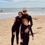 Ambyr Childers Instagram - I’m terrified of the ocean and hate cold water, but somehow these two convinced me 😎
