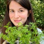Amelia Rose Blaire Instagram - Planting baby carrots 🥕 What would YOU plant in your garden? . . #garden #gardening #dechartgames #veggiegarden