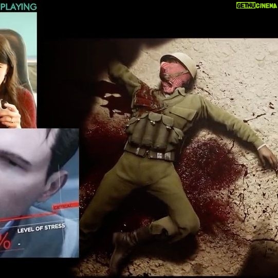 Amelia Rose Blaire Instagram - Heart rate UP🫀📈 having a blast playing #HouseOfAshes from Dark Pictures Anthology on Twitch.tv/DechartGames . . . #supermassivegames #dechartgames #twitch #jumpscare