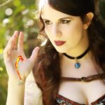 Amelia Rose Blaire Instagram – Happy Halloween from this mystic mage 🔥
 📸 by @bryandechart
.
.
.
#dechartgames #happyhalloween #mage #witcher