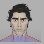 Ami Thompson Instagram – I had a lot of fun working with the team in figuring out the expression design for Miguel. 
We added some brush lines to bring out his facial structure. I hope it worked! #acrossthespiderverse