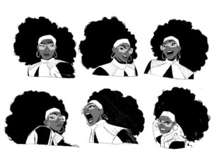 Ami Thompson Instagram - Jessica Drew expression design I did for #acrossthespiderverse