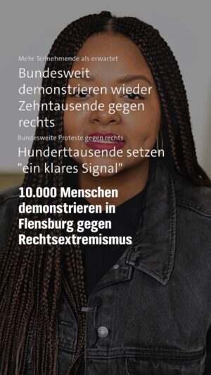 Aminata Touré Instagram - Hunderttausende gingen letztes Wochenende auf die Straßen, um für Demokratie und Zusammenhalt und gegen rechts zu demonstrieren. Dieses Wochenende geht es weiter. Geht auf die Straßen!