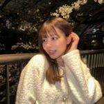 Amisa Miyazaki Instagram - 夜桜🌸 ・ #お花見 #夜桜 #中目黒