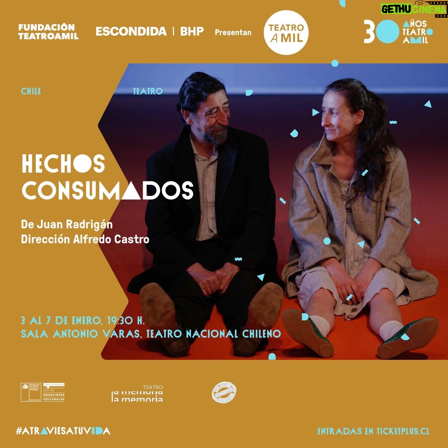 Amparo Noguera - 2.1K Likes - En los 30 años de Santiago a Mil, y en un homenaje a Juan Radrigan, volvemos con esta obra hermosa, en el Teatro Nacional, el mismo lugar donde fue estrenada.
Con Jose Soza , Rodrigo Perez y Jaime Leiva.
Dirección Alfredo Castro.