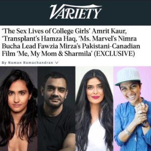 Amrit Kaur Instagram - I am thrilled to be telling this beautiful and important story alongside these brilliant South-Asian trailblazers. @thefawz thank you for trusting me; I intend to give your story my absolute heart and soul. @nimrabucha I cannot wait to meet and learn from you.

And dearest @hmzlhq, you are the biggest gift. From first scene partner in acting class to this. Let’s make art! 

Brown. Queer. Art.

To the Great Sharmila Tagore, thank you for leading the way for all the little brown girls who proudly saw you share your sensuality on the big screen. 

Me, My Mom, & Sharmila.

xoxo