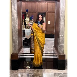 Amrita Puri Instagram - Black and yellow