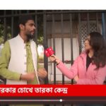 Amrita Chattopadhyay Instagram - Screengrabs from "Tarakar chokhe Taraka Kendro" , for the upcoming vote roaming around Jadavpur Loksobha kendro For @abpanandatv Thank you Moumitadi, Puruda, Atashi and Team ✨ Link in Story #actorslife #anchorslife #anchoring #abpananda