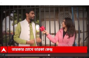 Amrita Chattopadhyay Instagram - Screengrabs from "Tarakar chokhe Taraka Kendro" , for the upcoming vote roaming around Jadavpur Loksobha kendro For @abpanandatv 
Thank you Moumitadi, Puruda, Atashi and Team ✨
Link in Story

#actorslife #anchorslife #anchoring #abpananda