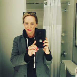 Amy Hargreaves Instagram - time for a hotel bathroom selfie