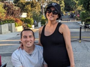 Amy Okuda Instagram - Life is weird. One minute I’m at a Labor Day block party and then suddenly I became a Mom four weeks earlier than I expected. 
Childbirth is wild but thank god for my doula Briana Byrnes. She was truly the best! Without her I wouldn’t be eating happily during labor LOL