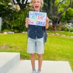 Amy Davidson Instagram - ✌🏻out 2nd grade! How did that happen so fast?!!!😭 Swipe for first and last day pics. 🥹 We are so incredibly proud of you, Lennox! Your love for school and dedication is so incredible to watch. We love you, sweetheart! Here we come 3rd grade.📚⌨️📝