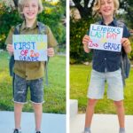 Amy Davidson Instagram - ✌🏻out 2nd grade! How did that happen so fast?!!!😭 Swipe for first and last day pics. 🥹 We are so incredibly proud of you, Lennox! Your love for school and dedication is so incredible to watch. We love you, sweetheart! Here we come 3rd grade.📚⌨️📝