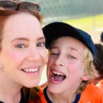Amy Davidson Instagram - Final game of the fall season and Lennox hit his very first home run! ⚾️ I'm not sure I've ever been more proud! 😭👏🏻And the jump into daddy's arms... that's what did it for me...🥹Len's improvement from the beginning of the season to the end has been so fun to watch! Congrats baby boy! 👏🏻💯♥️ Keep up the dedication and commitment! And good job, coach!! Your dedication and commitment to these kids is a beautiful thing to witness. It's so obvious you do it out of love for the kids and love for the game. Congrats babe!😘♥️⚾️💯