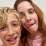 Amy Davidson Instagram - It's been a challenging 72 hours to say the least. I talk about it in the next slide. Here's what I'm grateful for: the sweetest son, the fact this kiddo got to trick-or-treat, caring and kind doctors, medicine, advanced technology, a calm and comforting Pediatrician who did not let the ER doctor scare us… Lennox is totally fine. We had a scare but we are past it. This kid is back at school and ready for November! It's November! 🤪😅 Check out the beautiful hairstyles Len created for me while we waited in his pediatricians office.😉💈👩🏻‍🦰
