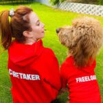 Amy Davidson Instagram - The Caretaker and the Freeloader...Ain't that the truth! 😂 Kales, you and @ohnorman knocked it outta the park! Already gave Clifford "Calm the eff down!" And he literally gave me his head to put his first ever sweatshirt on! Congrats on the launch!!! 🐶🐾♥️ You guys, check out these awesome and adorable products from @ohnorman 🐾🐾🐾