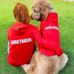 Amy Davidson Instagram - The Caretaker and the Freeloader...Ain't that the truth! 😂 Kales, you and @ohnorman knocked it outta the park! Already gave Clifford "Calm the eff down!" And he literally gave me his head to put his first ever sweatshirt on! Congrats on the launch!!! 🐶🐾♥️ You guys, check out these awesome and adorable products from @ohnorman 🐾🐾🐾
