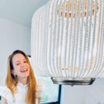 Amy Davidson Instagram - Excited to share our dining room upgrade! ✨ Found the perfect chandelier from @jamieyoungco that adds a touch of elegance and ambiance to our space, and truly brightens up our mealtimes!💡I am obsessed with her furniture and decor! Thank you, Jamie for creating such a beautiful piece! Can't wait to host dinner parties under this beauty! #HomeDecor #ChandelierLove #DiningRoomUpgrade 🏡💡