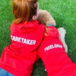 Amy Davidson Instagram - The Caretaker and the Freeloader...Ain't that the truth! 😂 Kales, you and @ohnorman knocked it outta the park! Already gave Clifford "Calm the eff down!" And he literally gave me his head to put his first ever sweatshirt on! Congrats on the launch!!! 🐶🐾♥️ You guys, check out these awesome and adorable products from @ohnorman 🐾🐾🐾