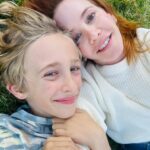 Amy Davidson Instagram - Impromptu photo shoot in the grass with my mini dude 📷🌱
