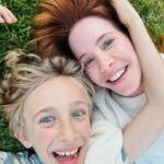 Amy Davidson Instagram - Impromptu photo shoot in the grass with my mini dude 📷🌱
