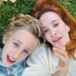 Amy Davidson Instagram - Impromptu photo shoot in the grass with my mini dude 📷🌱