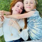 Amy Davidson Instagram - Impromptu photo shoot in the grass with my mini dude 📷🌱