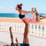 Amy Davidson Instagram - A little acro yoga refresher today🧘🏼‍♀️🤸🏻‍♀️Feels good to fly 🙌🏻